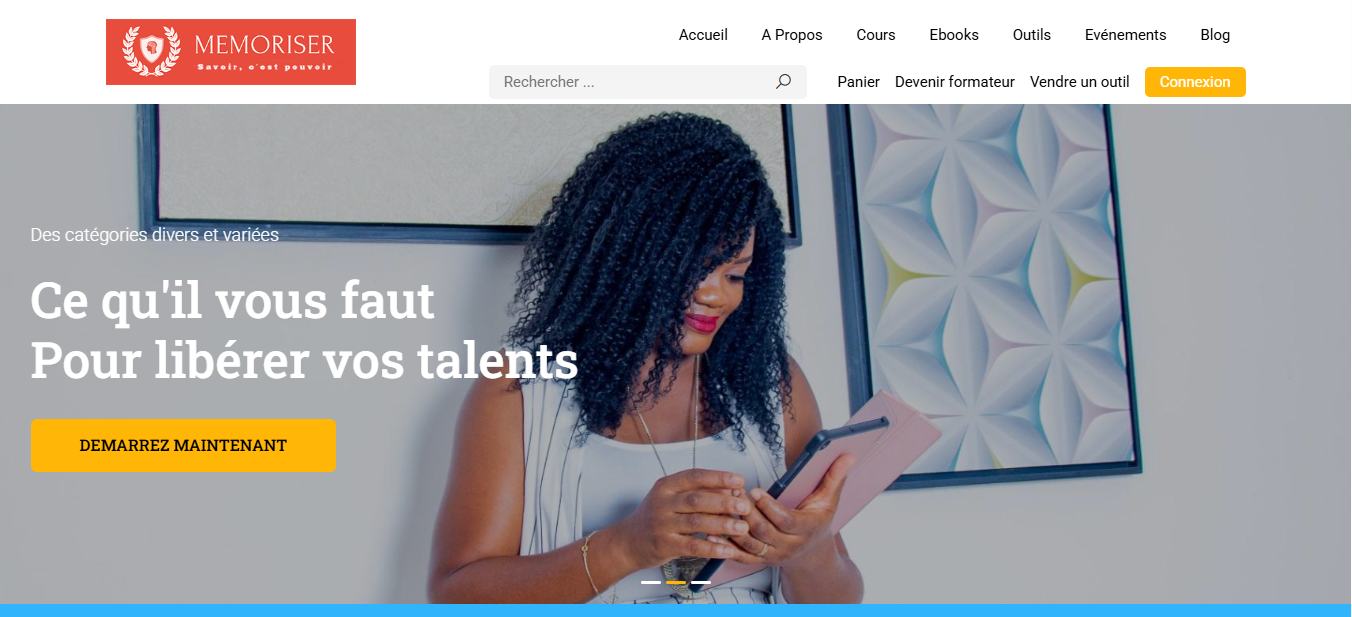Plateforme de cours en ligne Memoriser.net